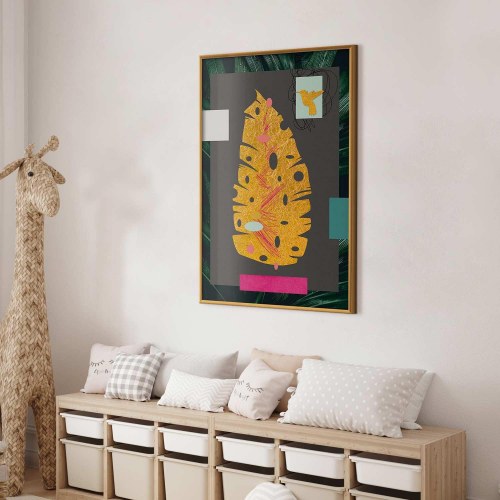 Plakat Gyldent Blad - botanisk vægplakat