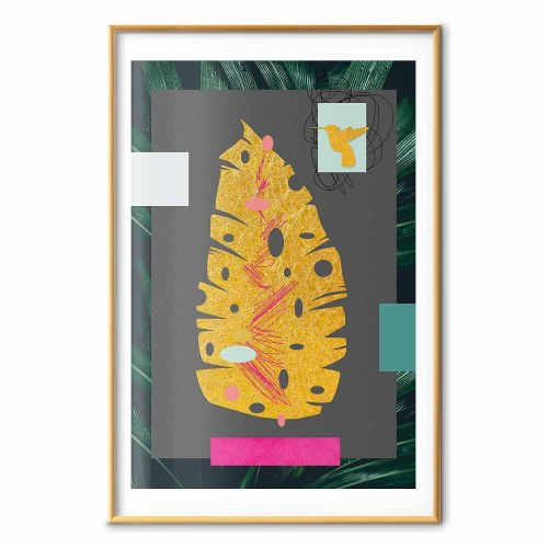 Plakat Gyldent Blad - botanisk vægplakat