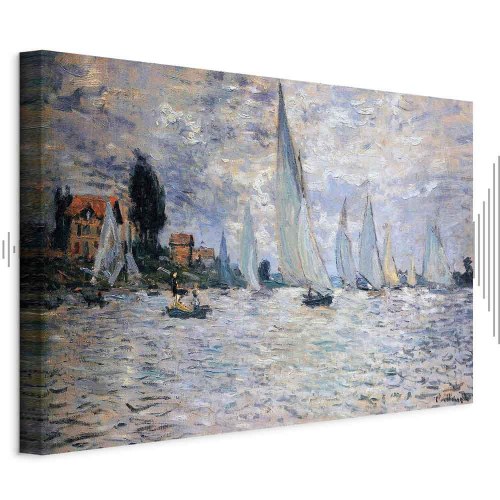 Claude Monet Sejlbåde, regatta i Argenteuil - billede på lærred