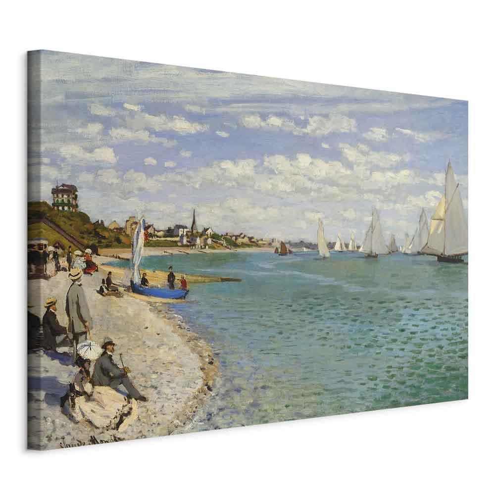 Claude Monet - Regatta ved Sainte-Adresse billede på lærred - 120 x 80 cm - På italiensk lærred