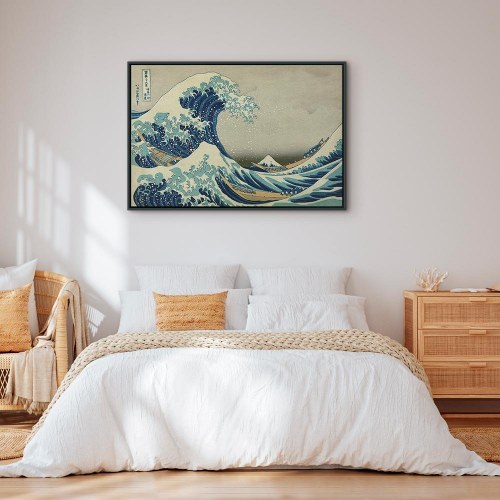 Katsushika Hokusai Den store bølge ved Kanagawa lærredsbillede