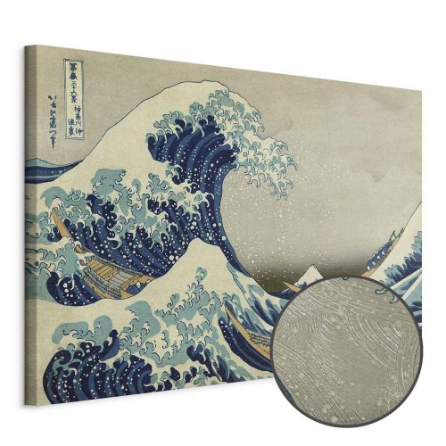 Katsushika Hokusai Den store bølge ved Kanagawa lærredsbillede