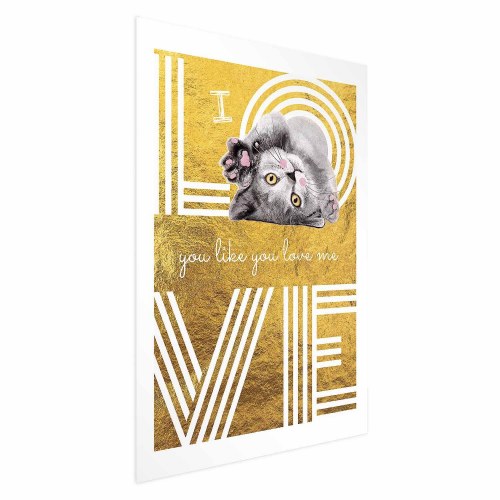 Citatplakat med kat - Jeg elsker dig, som du elsker mig