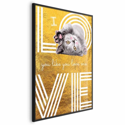 Citatplakat med kat - Jeg elsker dig, som du elsker mig