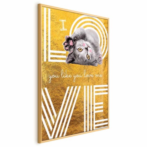 Citatplakat med kat - Jeg elsker dig, som du elsker mig