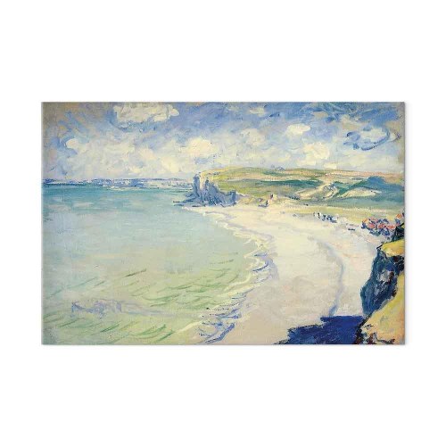 Claude Monet billede på lærred - Strand ved Pourville