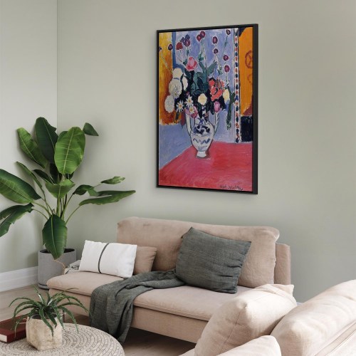 Henri Matisse billede på lærred - Buket i en vase med to hanke