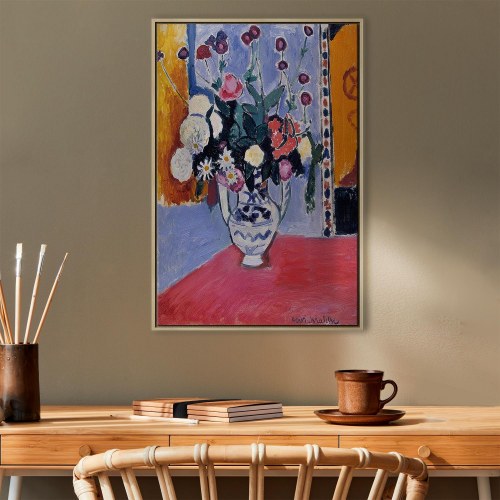 Henri Matisse billede på lærred - Buket i en vase med to hanke