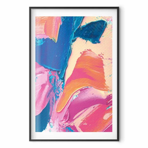 Abstrakt plakat Colorful Expression med stærke kontraster