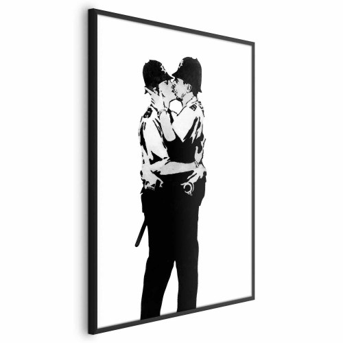 Kissing Coppers plakat - gadekunst til væggen