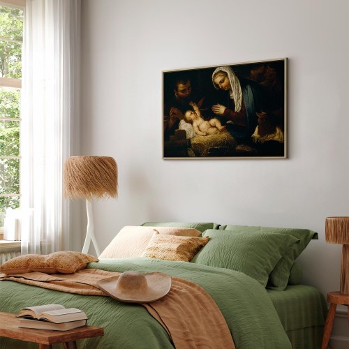 Billede på lærred - Tintoretto - Den hellige familie