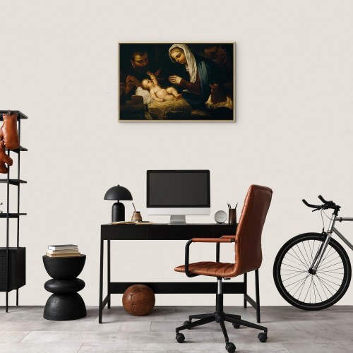 Billede på lærred - Tintoretto - Den hellige familie