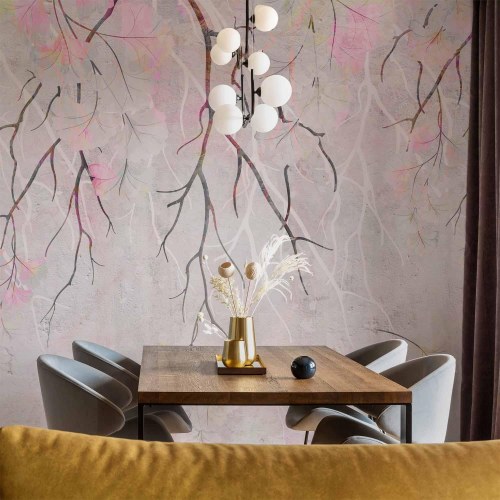 Fototapet Pink Fun med blomstergrene