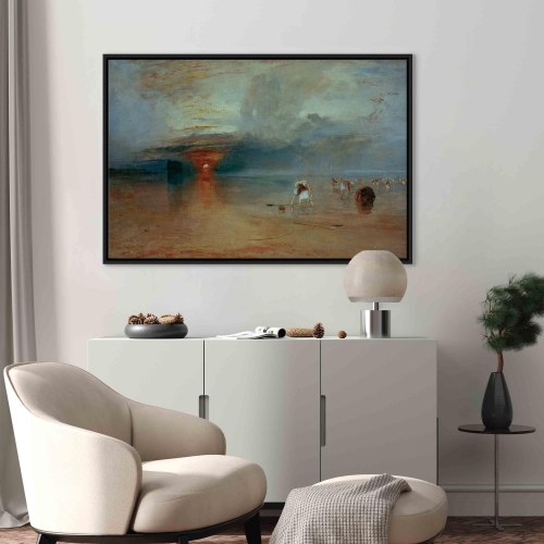 William Turner lærredsbillede - Calais-sandet ved lavvande