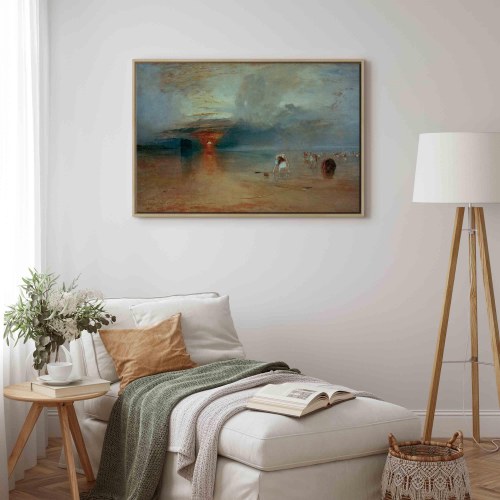 William Turner lærredsbillede - Calais-sandet ved lavvande