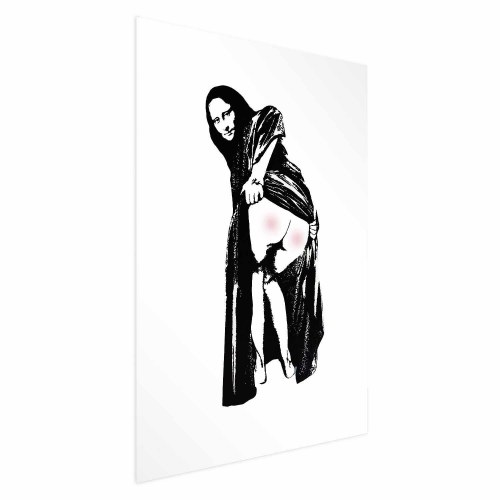 Gadekunst plakat - Smertefuld Siddestilling