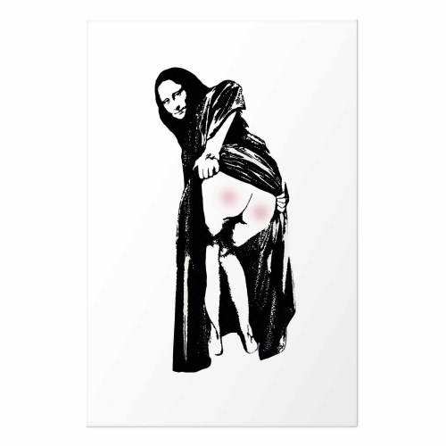 Gadekunst plakat - Smertefuld Siddestilling