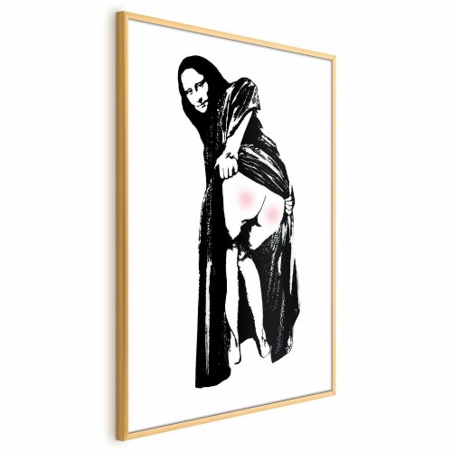 Gadekunst plakat - Smertefuld Siddestilling