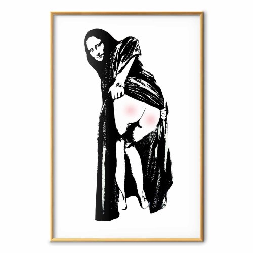 Gadekunst plakat - Smertefuld Siddestilling