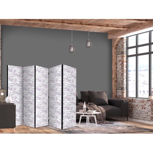 5-panels skærmvæg med fisk i afdæmpede farver 225 x 172 cm