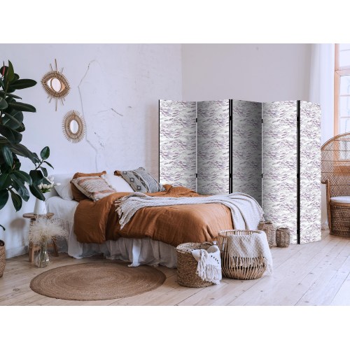 5-panels skærmvæg med fisk i afdæmpede farver 225 x 172 cm