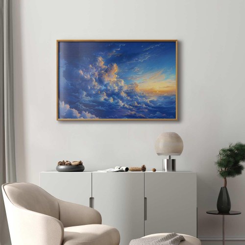 Plakat med himmel og skyer - abstrakt vægdekoration