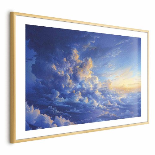 Plakat med himmel og skyer - abstrakt vægdekoration