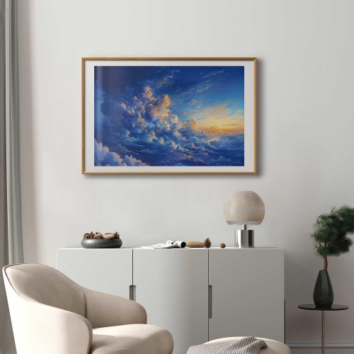 Plakat med himmel og skyer - abstrakt vægdekoration