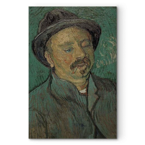 Vincent van Gogh billede på lærred - Portræt af en enøjet mand