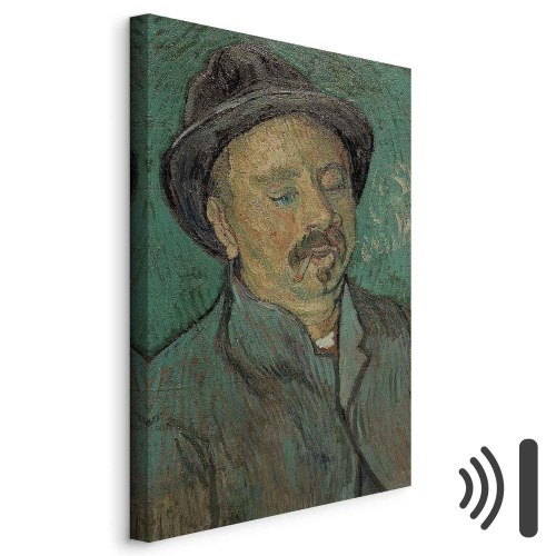 Vincent van Gogh billede på lærred - Portræt af en enøjet mand