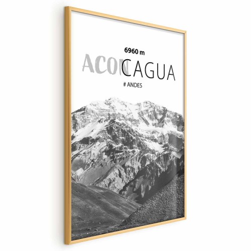 Plakat med Aconcagua bjerglandskab