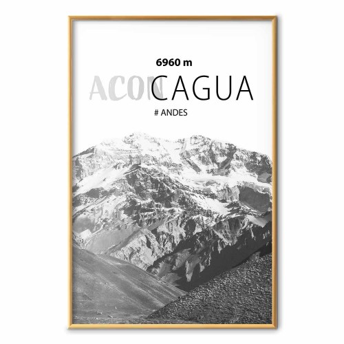 Plakat med Aconcagua bjerglandskab