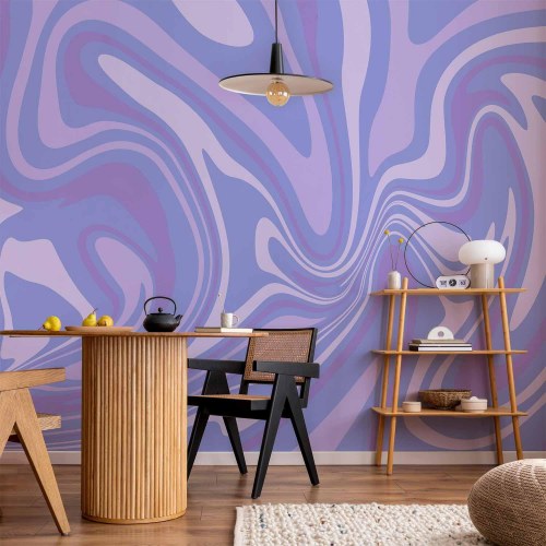 Fototapet Purple Composition - abstrakt fototapet i violet, lilla og lavendel