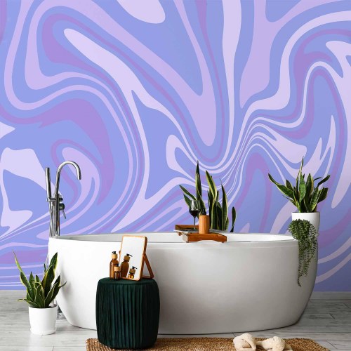 Fototapet Purple Composition - abstrakt fototapet i violet, lilla og lavendel