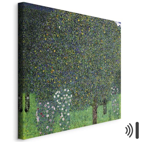 Gustav Klimt billede på lærred - Roser blandt træerne