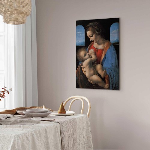 Leonardo da Vinci Madonna Litta billede på lærred