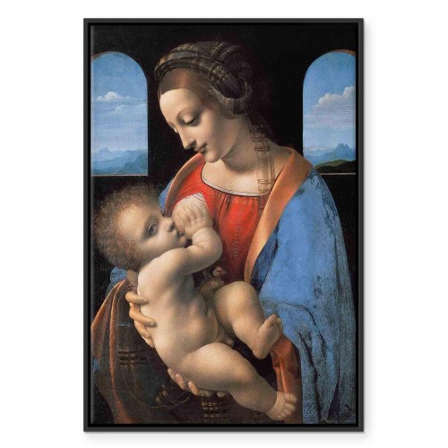 Leonardo da Vinci Madonna Litta billede på lærred