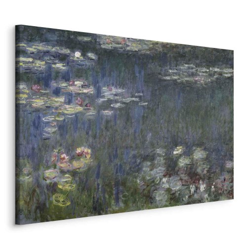 Claude Monet Åkander: Grønne Refleksioner lærredsbillede