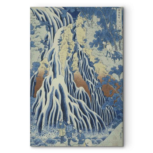 Hokusai Katsushika lærredsbillede - Kirifuri-vandfaldet på Kurokami-bjerget