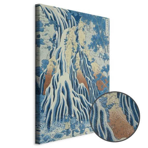 Hokusai Katsushika lærredsbillede - Kirifuri-vandfaldet på Kurokami-bjerget