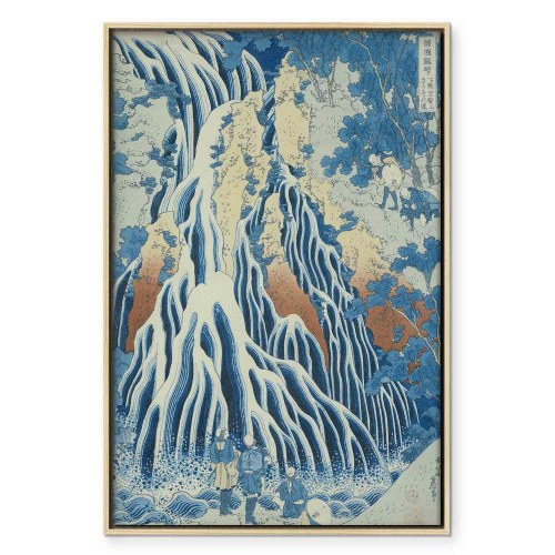 Hokusai Katsushika lærredsbillede - Kirifuri-vandfaldet på Kurokami-bjerget