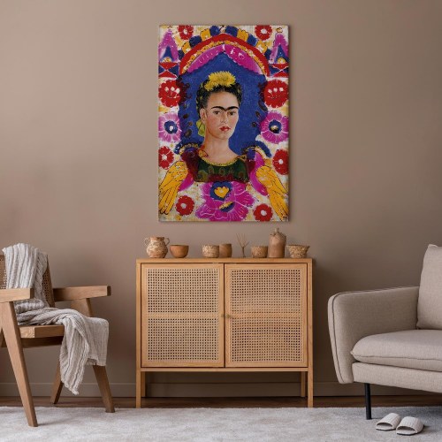 Frida Kahlo lærredsbillede - Rammen, selvportræt
