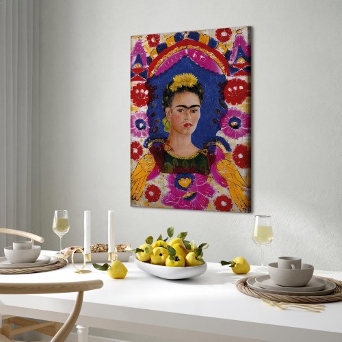 Frida Kahlo lærredsbillede - Rammen, selvportræt