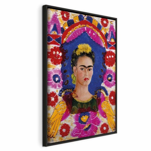Frida Kahlo lærredsbillede - Rammen, selvportræt
