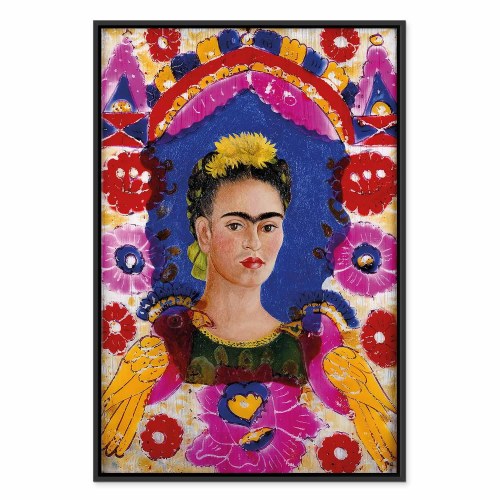 Frida Kahlo lærredsbillede - Rammen, selvportræt