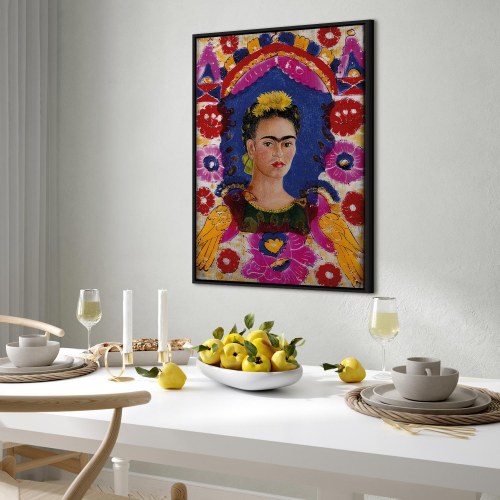 Frida Kahlo lærredsbillede - Rammen, selvportræt