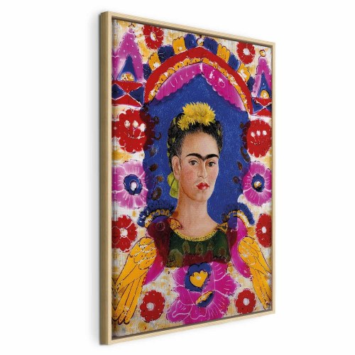 Frida Kahlo lærredsbillede - Rammen, selvportræt