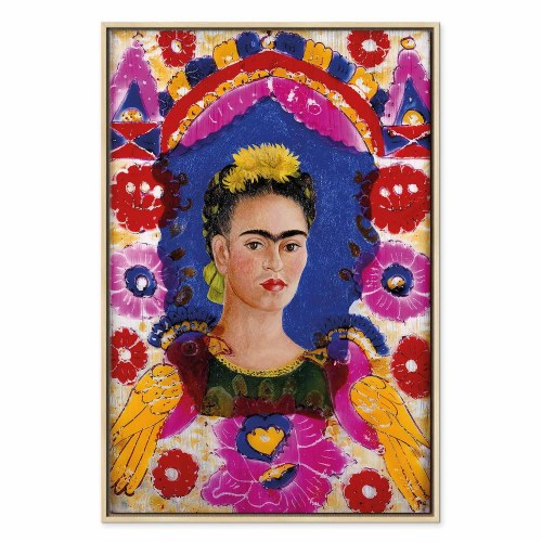 Frida Kahlo lærredsbillede - Rammen, selvportræt