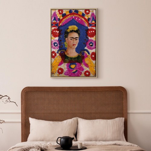 Frida Kahlo lærredsbillede - Rammen, selvportræt