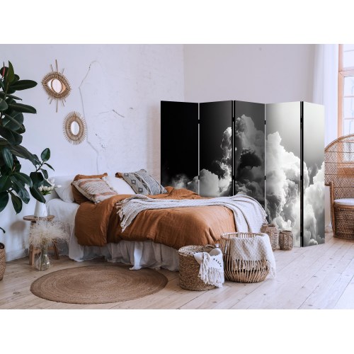 5-panels skærmvæg med skymotiv 225 x 172 cm